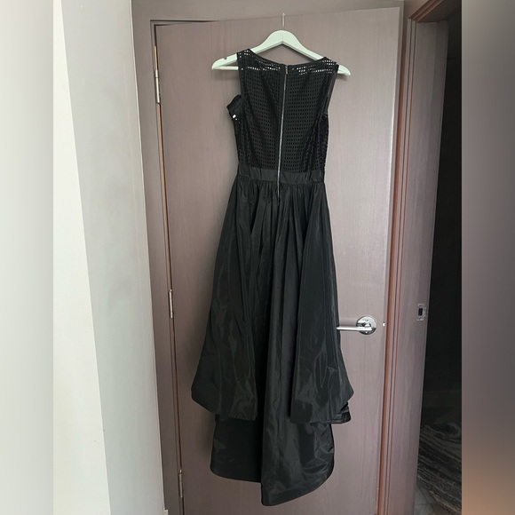 Bebe Nelly Geo Mesh Hi-lo Dress in Black - Picture 5 of 5